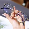 Lunettes de soleil 2022 Est cadre carré Vintage Eeygalsses femmes surdimensionné grande taille montures optiques lunettes en métal lentille transparente lunettes