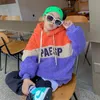 Hoodies tröjor 10 år flickor vinter päls förtjockar bomullsskadad varma toppar mode casual tonåring ytterkläder