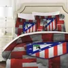 Set biancheria da letto Atletico De Madrid Copripiumino Federe Set copripiumino Biancheria da letto