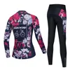 2024 Pro Women Winter Cycling Jersey Set Long Sleeve Mountain Bike Cycling Clothing Breathable MTB Bicycle Clothes Wear Suit B3