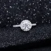 Moissanite Rings Solitaire Cluster 925 Стерлинговое серебро 1CT помолвка Moissanite Jewelry для женщин