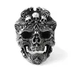 Металлический панк высококачественный готический череп кольцо мужские ювелирные украшения Хэллоуин подарок