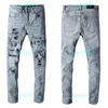 Męskie rozryte spodnie motocyklowe Slim Fit Motorcycle Denim Pant Men Designer dżinsy Rozmiar 29-40