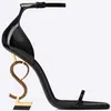 Sandálias de designer vic Opyum High Heels Women Aberto do dedo do pé estiletto calcanhar clássico letras metal Sandal Fashion Stylist Shoes