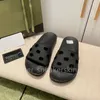 2023 Designer Slippers Slides Rubber Sandaal Bloemen brokaat Mannen Slipper Gear Zomer Platte bodems Flip Flops vrouwen gestreept Strand ontwerper Schoenmaat 35-45 Met doos