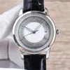 Men's Watch Mechanical Self-Winding Movement Glass Face Leather Strap Stainless Steel Case Ceramic Dial Face Diameter 40