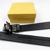 ベルトメンデザイナーレター自動バックル女性ファッションベルト高品質の本物のレザーウエストバンドセントゥアーラックス幅3.5cmボックス9OHR