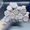 Iced Date 904l Steel 5a Movement Full Diamond Sapphire Waterproof Sport Luxury Watch for Olexables