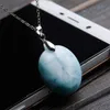 Hanger Kettingen Precious Blue Natural Larimar Gems Stone Healing Crystal Hangers 27 * 22 * ​​11mm