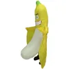 Costume da bambola mascotte Nuovo costume gonfiabile di banana obliqua per costume di Halloween per adulto HeadPlay Bad Banana Carnaval