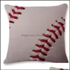 Caixa de travesseiro suprimentos de cama têxteis domésticos jardim ll beisebol ers esportes decorativo e sofá de assento de carro dhqh5