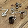 Keychains Coffee Tools Chain Chain Simulation Machine Ring Gift Keychain Wholesale K3133KEYCHAINS EMEL22