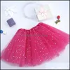 Saias recém -nascidas infantis Tutu Fashion Yarn Stars Stars Baby Girls Skirt Skirt Halloween traje 11 cores Crianças renda mxhome dhfqj