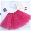 Jupes Nouveau-né Infantile Tutu Mode Net Fil Sequin Étoiles Bébé Filles Princesse Jupe Costume D'Halloween 11 Couleurs Enfants Dentelle Mxhome Dhfqj