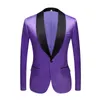 Abito da uomo in rilievo con volto luminoso Verde viola giallo blu Cappotto Custom Made Casual Prom Wedding Blazer Blazer 220514