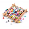 LOFCA 100PCS Lot 9 mm silikonowe koraliki luźne teether BPA żywność dla dziecka żuła DIY Naszyjnik Making4669535