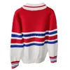 designer Tiger Embroidery Sweaters Women Lapel Neck Trendy Stripe Letter Lovely Knit Tops 90NE