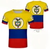 COLOMBIA T Shirt Fai Da Te Gratuito Custom Made Nome Numero Col t shirt Nazione Bandiera Co Repubblica Spagnola Paese Stampa P o 0 Vestiti 220614