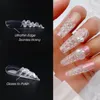 Valse nagels 500 pcset nep long kistglazuur acryl heldere herbruikbare pers op volledige deksel vierkante vingertipsNail kunstdecoraties ly16024500