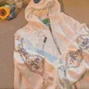 E-Girl Anime Sudadera con capucha Y2K Otoño Harajuku Vintage Chaqueta con cremallera de gran tamaño Estilo coreano Gótico Punk Ropa Hip-Hop Streetwear Y220803