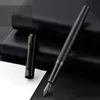 Penna stilografica di lusso HERO Black Forest Black estremamente scuro Business Office School Supplies Penne a inchiostro 220812
