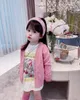 Yüksek kaliteli Sonbahar Bebek çocuk Hırka Yürümeye Başlayan kız Örme Kazak jumper Dış Giyim Çocuk Giysileri Kız Triko Ceket