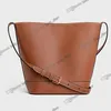 Medium Bucket Bag in Canvas Designer Adjustable Leather Shoulder Strap and an Interior Snap Button Closure Crossbody Shoulder Bags