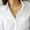 Damskie Bluzki Koszule 2022 Kobiety Solod Color Feminine Top Długi Rękaw Dorywczo Biały Turn-Down Collar Ol Style Loose