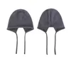 Japanische Feste Imitation Nerz Samt Band Beanie Hut Frauen Herbst Winter Warme Ohr Schützen Weiche Mädchen Winddicht Pullover Wolle Hut j220722