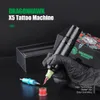 Dragonhawk X5 Máquina de tatuagem sem fio 4,0 mm Motor sem pincel sem pincel LCD Bateria recarregável caneta WQP-027