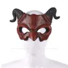 Medieval Men Shofar Demon Mask British Style Carnival Party Stage Performance Props Women Gothic Retro Devil Cosplay Costumes 200929