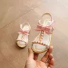 1 3 4 5 6 år baby sommarsandaler för flickor klänning strandskor barn elegant baby prinsessa sko småbarn mode pärlbåge 2021 g220523