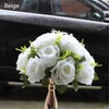 26cm de diâmetro artificial flores 15 cabeça tecido plástico simulação flor estrada chumbo a peça central do casamento decoração para