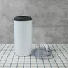 US Warehouse 4 in 1 16oz Sublimation Cooler Tumblers二重壁ステンレス鋼真空断熱クーラーdiy空白のビールマグ