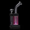 14mm Joint LED Plasma Hookahs Ship By Sea Glass Bongs With Bowl Gift Box Perc Dab Rig Black Oil Rigs Waterpipes Glow In The Dark Starters Kits WP2234