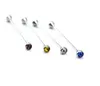 Crystal Tie Bar Mens Shirt Collar Pin Necktie Ties Clip Clasp Brooch Barbell Lapel Stick Collars Buckle Mixed colors