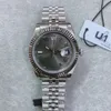 Mecânico automático 41mm dial relógios de pulso relógio pulseira aço inoxidável vidro safira relógios masculinos montre de luxo à prova dwaterproof água