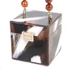 Sac acrylique de boîte carrée sacs de tempérament de sac à main perlé