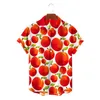 Camicie casual da uomo Giacca da uomo 2022 Estate Stampa 3D Camicia fresca di alta qualità Stile vegetale Modello di polpo di frutta animale