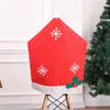 クリスマスデコレーション装飾品テーブル装飾のための非織りスノーフレークチェアカバー2022 Navidad Kerstchristmas