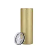 20oz Straight Tumblers Sublimation Texture Powder Glitter Tumbler with Plastic Straw & Lid Double Wall Vacuum Insulated Coffee Portable Beer Milk Water Cups FY5313