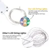 Stringhe di lucine a LED a batteria 2,2 m 20 LED Silver Firefly Mini Led String Light per barattoli di vetro Artigianato per feste Decorazioni di nozze