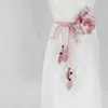 ベルト女性ファッションフラワーストリングドレスのためのタッセルウエストノットメス女性オールマッチウエストバンドフェムメベルForb22