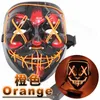 LED Cold Light Halloween Mask LED Świecający czarny v dorosły impreza