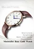 Relógios masculinos Minimalistas da moda casual impermeável quartzo êlito de pulso para homens Mulheres da marca suíça lwy001
