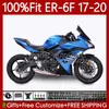 OEM-Verkleidungen für KAWASAKI NINJA 650R ER6 F ER 6F 650 R ER-6F ER6F Fabrikblau 17 18 19 20 Karosserie 137Nr