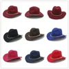Berets Retro Women Men's Chapeu Western Cowboy Hat For Gentleman Cowgirl Wide Brim Jazz Cap Cloche Sombrero Top CapBerets BeretsBerets B