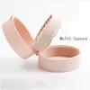 Jewelry Storage Box Round Double Layer Jewelry Organizer Portable Velvet Inner Box Transparent Flip Earrings Rings Holder