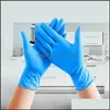 In Stock! Ready To Ship! Pack Of 100Pcs Premium Nitrile Blue Rubber Cleaning Gloves Powder Drop Delivery 2021 Disposable Kitchen Supplies Ki