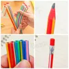 Lápis macio colorido Lápis dobráveis ​​Desenhando lápis com Eraser estudantes de arte Pintura de caneta estudante Escola Office Stationery BH7096 TYJ